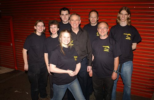 Geoff Bamford and the lighting crew at Starmaker meets Queen